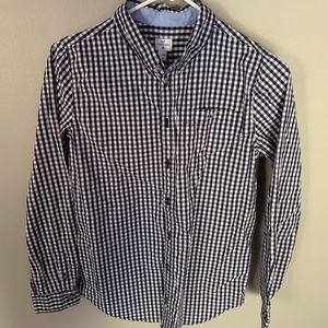 Kids vineyard vines Navy/white button up shirt